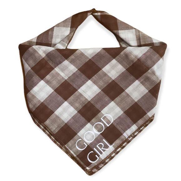 NWT Wool + Pepper Co. Good Girl Reversible Flannel Dog Bandana - Picture 2 of 5